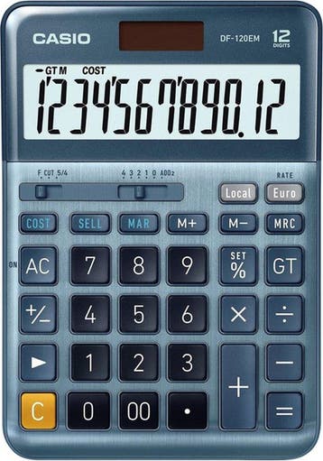 Casio DF-120EM - Grote Bureaurekenmachine - Eenvoudige, Ophalen of Verzenden, Nieuw