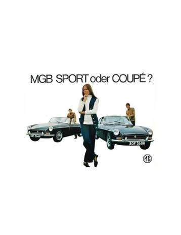 1969 MG MGB GT BROCHURE DUITS, Boeken, Nieuw, Author