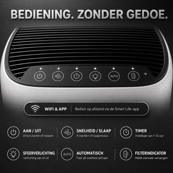 Zenvo Luxe Luchtreiniger met Wifi & App – HEPA 13 Filter –, Ophalen of Verzenden, Zo goed als nieuw