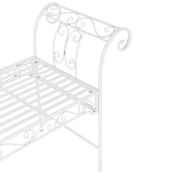 Tuinbank Cossila vintage metaal 147x46x70 cm wit, Verzenden, Nieuw