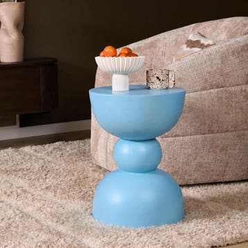 Bijzettafel Jon, Mangohout met Blauwe Finish | Starfurn, Huis en Inrichting, Ophalen of Verzenden, Nieuw