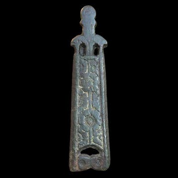 Middeleeuws Brons Bourgondische riemtong (gospel) - Medieval, Antiek en Kunst