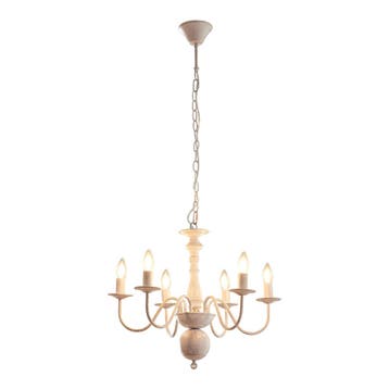 Kroonluchter Berkeley 6-lichts klassiek vintage wit lux.pro, Verzenden, Nieuw