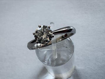 Zonder minimumprijs - Ring - 14 karaat Witgoud - 1.07ct. tw., Nieuw