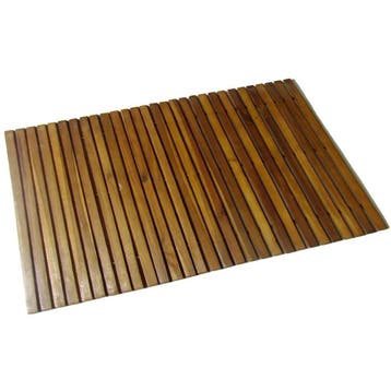 Badmat acaciahout 80x50cm - Retourdeal 38% Korting, Ophalen of Verzenden, Zo goed als nieuw, Bruin, Badmat