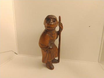 Netsuke gesigneerd Ishiyama - Hout - Japan - Shwa periode