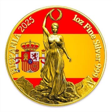 Hispanië. 5 Pesos 2025 1 oz 5 pesos Hispania Spanish Flag