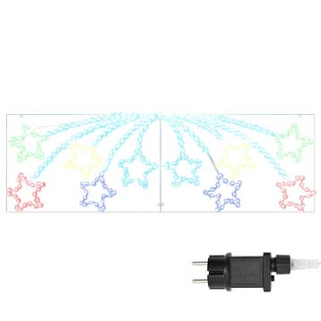 vidaXL Kerstster met 432 LED Multikleur 182 x 58 cm PVC, Diversen, Kerst, Verzenden, Nieuw