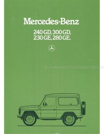 1982 MERCEDES BENZ G KLASSE BROCHURE DUITS, Nieuw, Author