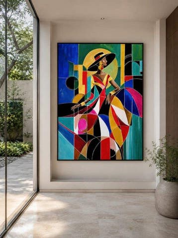 Kiri Aguilera (1982) XL 120 x 90 cm - Silueta geométrica de