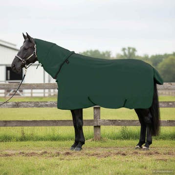 vidaXL Paardendeken Donkergroen 165 cm Polyester Fleece, Dieren en Toebehoren, Verzenden, Nieuw