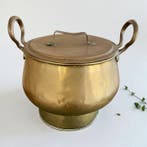 Pot - Grote pot met deksel en handvatten - Koper, Metaal