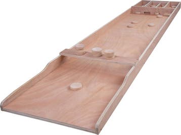 Longfield Sjoelbak Wedstrijd - 200X41 cm - incl. stenen, Verzenden, Nieuw
