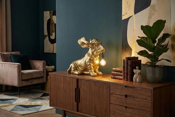 Tafellamp DACKEL 70cm goud - 48064, Ophalen of Verzenden, Nieuw