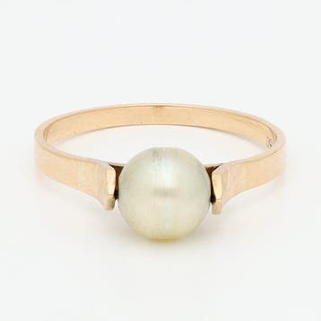 Ring - 18 karaat Roségoud Parel, Nieuw