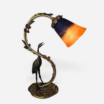Lamp - Tafellamp Brons - Gepatineerd brons, Verguld brons,