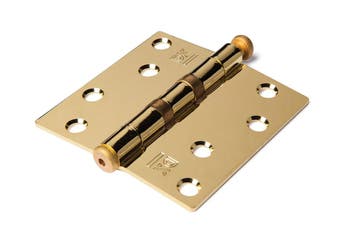 Kogellagerscharnier 89x89mm rechte hoeken RVS vermessingd..., Ophalen of Verzenden, Nieuw, Rvs, Scharnier