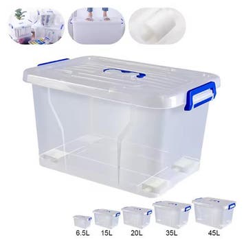 Stapelbare Opbergdoos met Deksel – Organizer Box met Wielen, Huis en Inrichting, Woonaccessoires | Kisten, Verzenden, Nieuw
