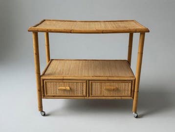 Kabinet - Rattan, cane en bamboe - twee-deurs