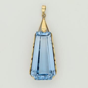 Hanger - 14 karaat Geel goud - Spinel