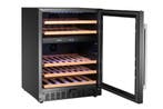 Wijnkoeler, 2 zones, 46 flessen, Arktic, Zwart, 570x595x(H)8, Witgoed en Apparatuur, Koelkasten en IJskasten, Ophalen of Verzenden