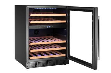 Wijnkoeler, 2 zones, 46 flessen, Arktic, Zwart, 570x595x(H)8, Witgoed en Apparatuur, Koelkasten en IJskasten, Ophalen of Verzenden