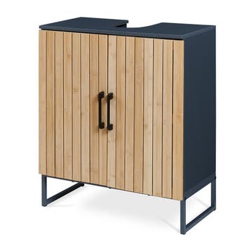 Wastafelonderkast Svanes met 3 opbergvakken 70x60x30 cm donk, Verzenden, Nieuw