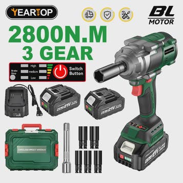 YEARTOP 2800 Nm Brushless Elektrische Slagschroevendraaier -, Verzenden, Nieuw