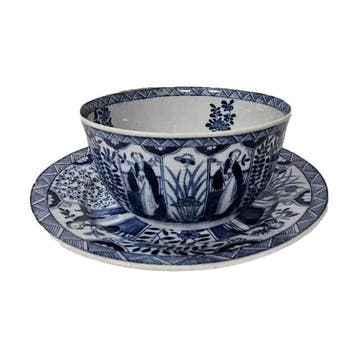 Mosa -  Lange Lijs kom met schotel – vintage set, Antiek en Kunst, Ophalen of Verzenden