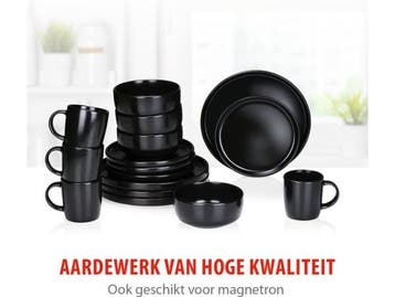 Veiling - Alpina Serviesset zwart, Nieuw