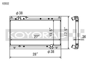 Koyo 91-05 Acura NSX 3.0/3.2L (MT) Radiator, Auto-onderdelen, Ophalen of Verzenden, Nieuw