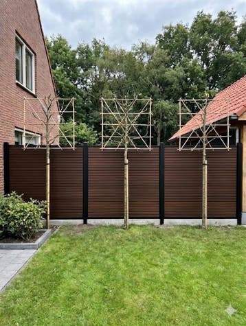 Schutting - Composiet schuttingen - Beton composiet - BESTE!, Kunststof, 1 tot 2 meter, Verzenden, 6 meter of meer
