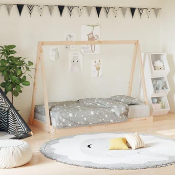 vidaXL Kinderbedframe 80x160 cm massief grenenhout, Kinderen en Baby's, Kinderkamer | Bedden, Verzenden, Nieuw