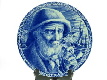 Sierborden van Boch in Delfts Blauw - set van 2, Verzenden, Gebruikt
