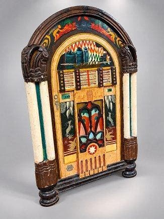 Wandbord - Hout - Jukebox- wandplaat