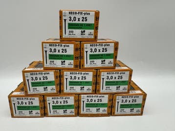 Veiling - Heco schroeven 2000 stuks 3,0x25mm (PZD-1) RVS, Nieuw