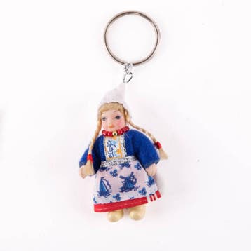 Sleutelhanger klederdracht pop blauw, Ophalen of Verzenden, Nieuw