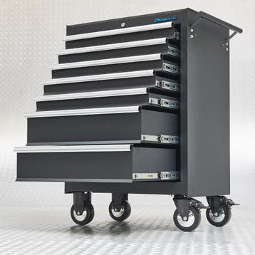 Datona Gereedschapswagen 7 lades met quick lock - mat zwart, Ophalen of Verzenden, Nieuw