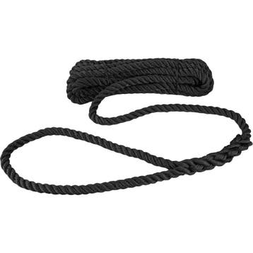 14mm x 15m Landvast met Lus 3-Strengs Polyester Zwart, Ophalen of Verzenden, Nieuw