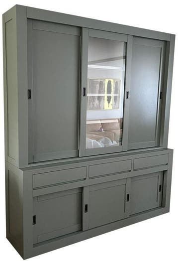 Buffetkast Engels groen Vaassen greeploos 220 x 240cm, Ophalen of Verzenden, Nieuw