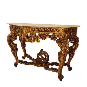 Wandtafel - Hout, Marmer - Isabelijnse console