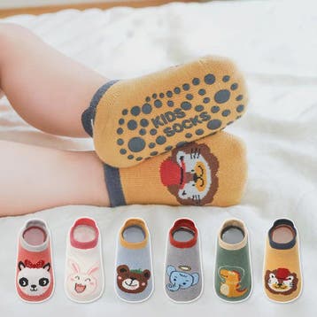 6 Paar Leuke Kinder Sokken met Antislip - Katoen, Ademend &, Kinderen en Baby's, Verzenden, Nieuw