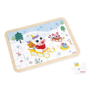 Janod houten puzzel - dieren in de  van €12,99 voor €6,50, Ophalen of Verzenden, Nieuw