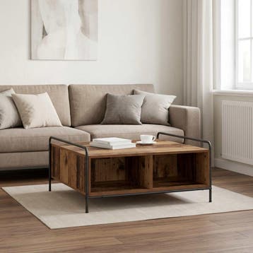 vidaXL Salontafel Oud hout 90 x 90 x 41 cm Bewerkt hout, Huis en Inrichting, Verzenden, Nieuw, Overige houtsoorten, 50 tot 100 cm