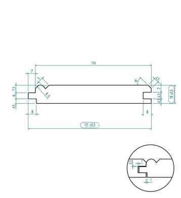 Vuren kraaldelen 22x125mm gegrond en onbehandeld, Minder dan 25 mm, Nieuw, Ophalen of Verzenden, Plank