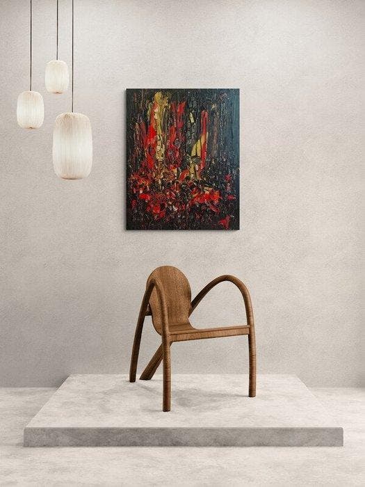 Bruno Cantais - Incandescence - XL, Antiek en Kunst, Kunst | Schilderijen | Modern