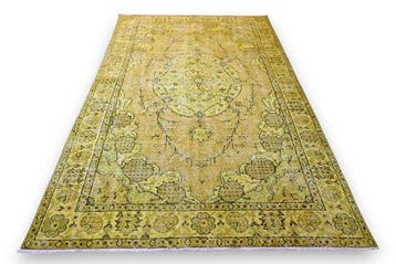 Geel vintage - Vloerkleed - 265 cm - 165 cm - met, Nieuw