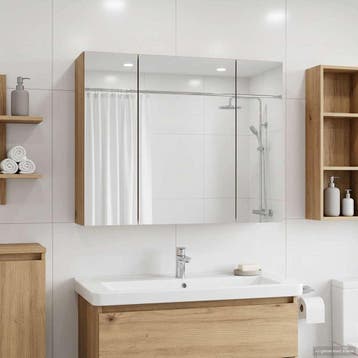 vidaXL Badkamer spiegelkast Ambachtelijk eiken 60 x 14,5 x, Verzenden, Nieuw