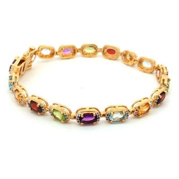 Zonder minimumprijs - Armband Zilver - 8.47ct. tw. Gemengde, Nieuw