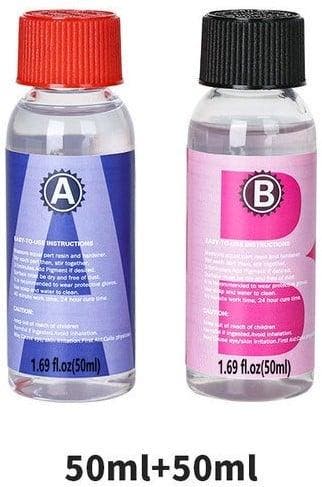 Epoxy giethars a en b 1:1 50+50 ml clear resin crystal art, Ophalen of Verzenden, Nieuw
